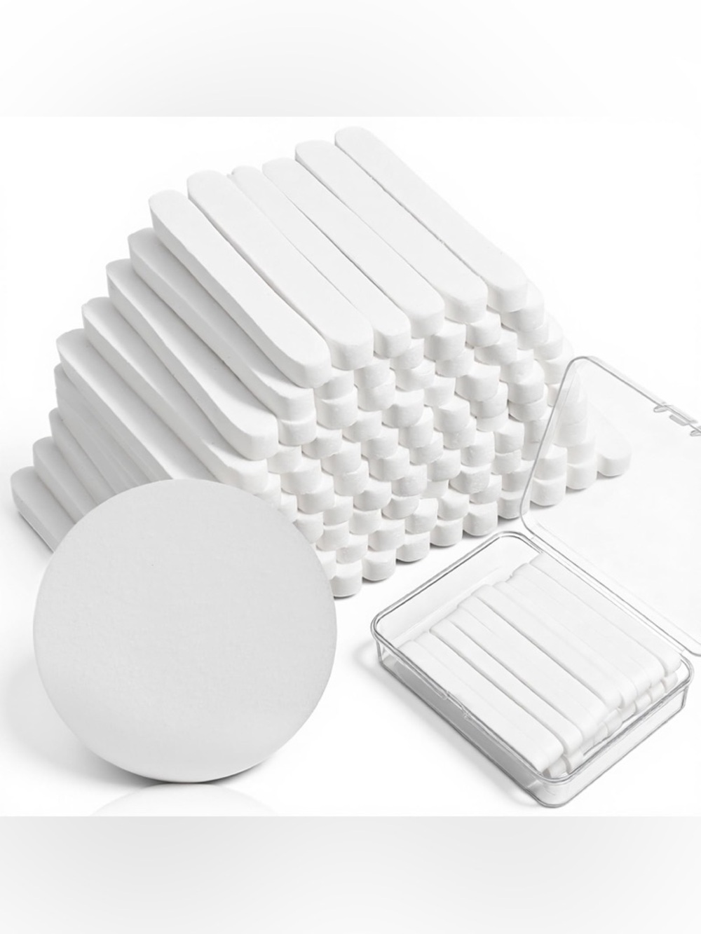 360 Pcs White Compressed Facial Sponges with Travel Case